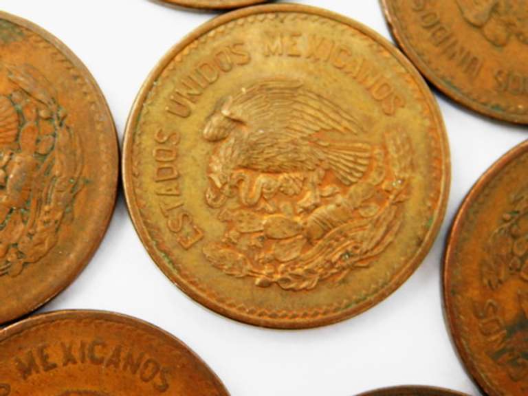 Lot of 7 Centavos Mexico Coins