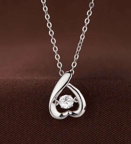 Beautiful Upside down heart Silver