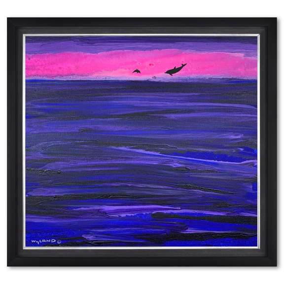 Wyland, Framed Original Painting on Canvas, Hand Signed by the artist and with a letter of authenticity.