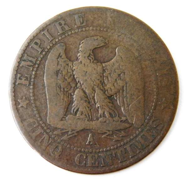 Rare 1854 France Centimes Coin