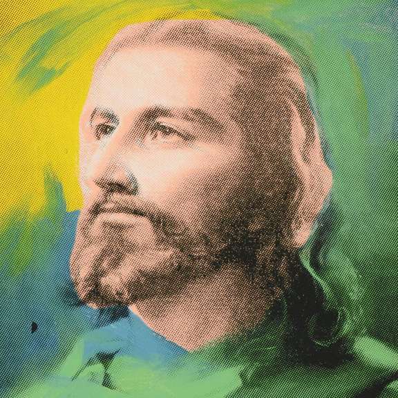 Ringo Daniel Funes (Protege of Andy Warhol's Apprentice, Steve Kaufman), "Jesus" One-of-a-Kind Mixed Media on Canvas, Hand Signed with Certificate of Authenticity.