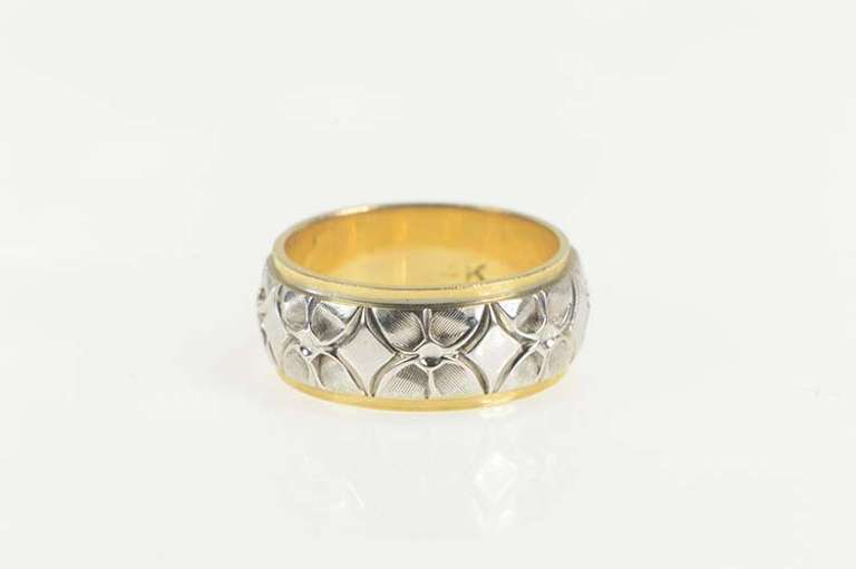 14K Yellow Gold Vintage NOS 1950's Orange Blossom Wedding Ring