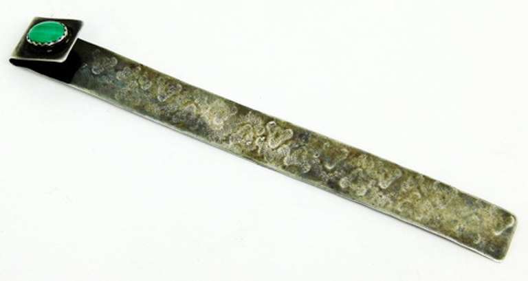 Garcia Native American Sterling Malachite Totem Bookmark