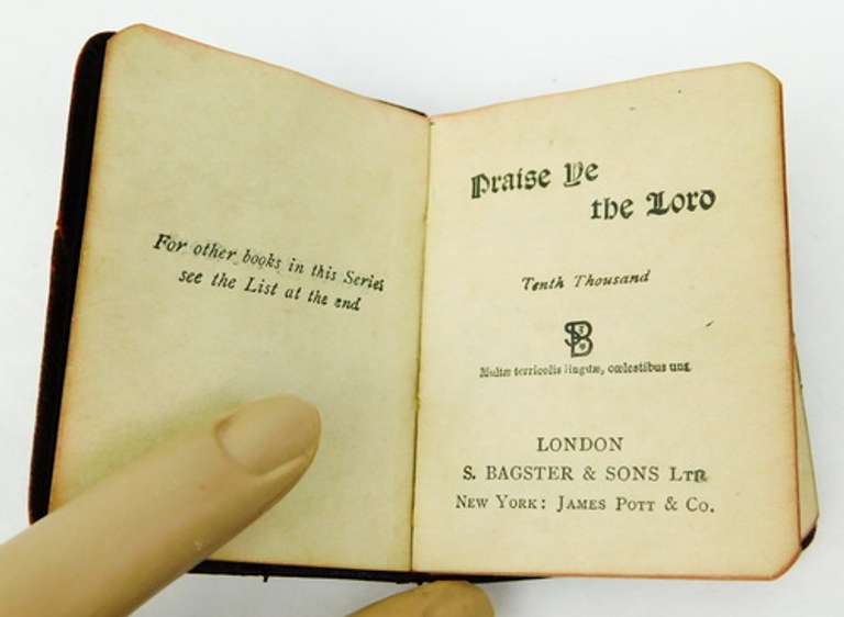 Antique Miniature Leather Daily Praise Book