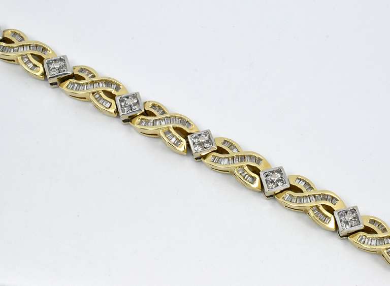 Stunning Fancy Link Diamond Bracelet