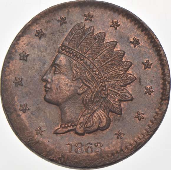 1863 G. Parsons Fireworks Civil War Token 630 BG