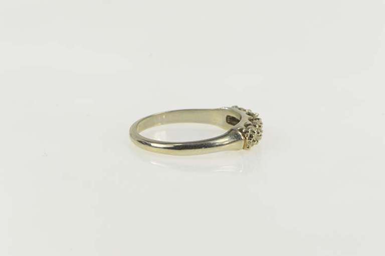 14K White Gold Vintage NOS 1950's Wedding Band Setting Ring