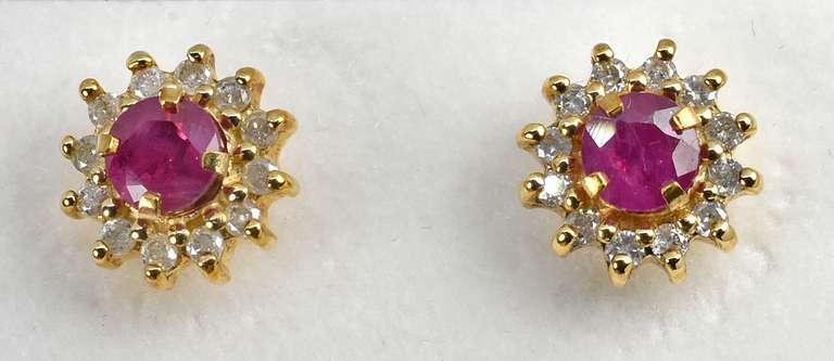 Ruby, Emerald, & Sapphires Studs with Jackets