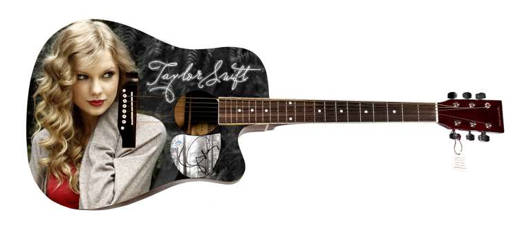 Taylor Swift Autographed Signed Custom Photo Graphics Guitar ACOA