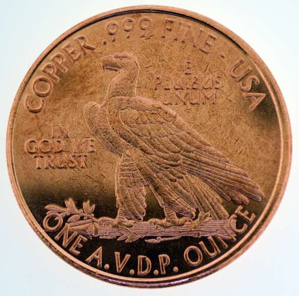 1907 Indian 1 oz .999 Fine Copper Round