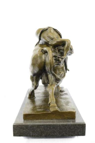 Nude - Bull Bronze Statue