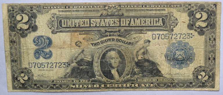 $2 Series of 1899 Silver Certificate