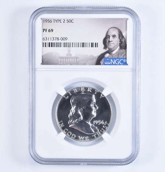 PF69 1956 Franklin Half Dollar - Type 2 - Graded NGC