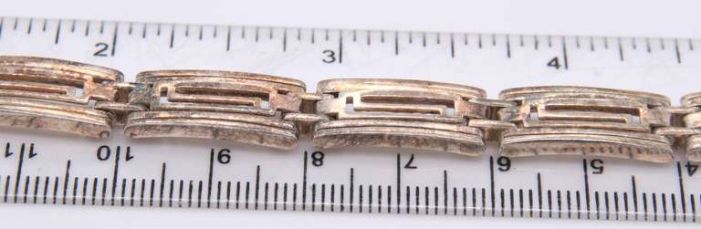 Vintage Sterling Silver Greek Style Bracelet