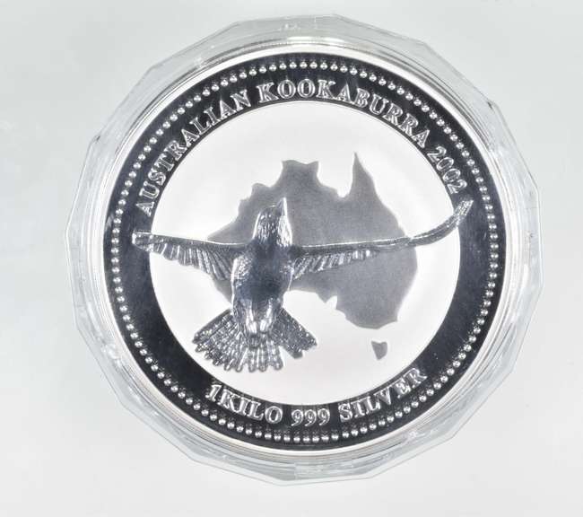 2002 Australia 30 Dollars - Kookaburra - 1 Kilo .999 Fine Silver