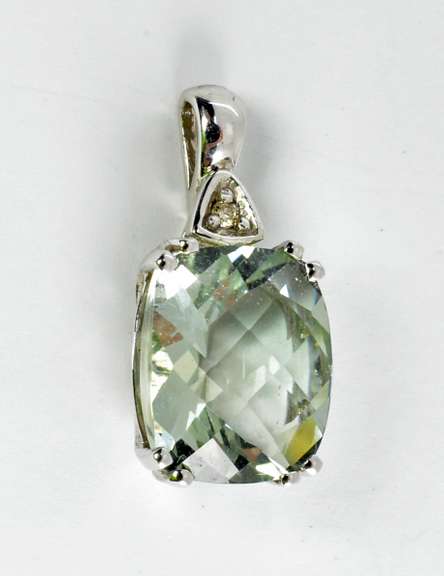 Contemporary Green Amethyst Pendant