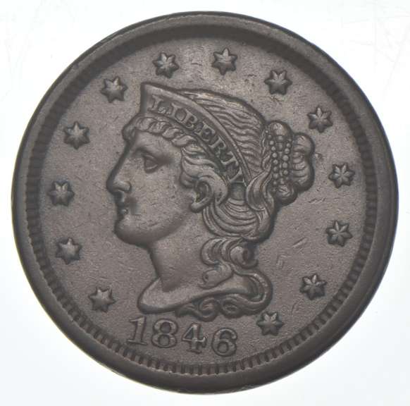 1846 Braided Hair Large Cent - MD