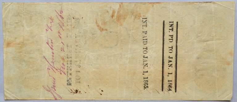 $100 1862 Series Confederate States Note