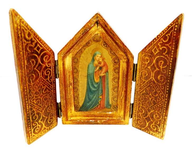 Vintage Italian Florentine Triptych