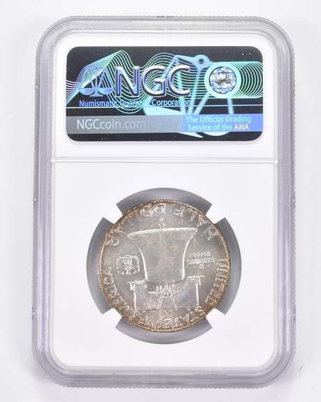 MS65 FBL 1958-D Franklin Half Dollar - Graded NGC Toned!