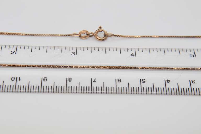 Italian Vintage Sterling Silver Box Chain Necklace