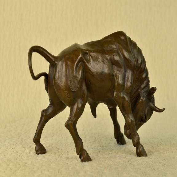 Male Bull Spanish Bronze Sculpture