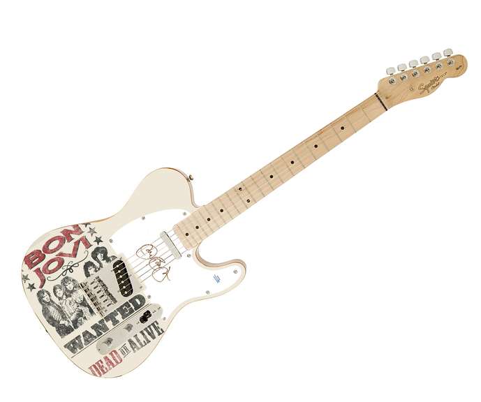 Jon Bon Jovi Autographed Signed Fender Telecaster Photo Graphics Guitar ACOA