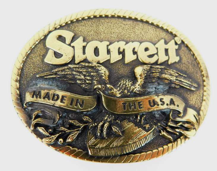 Starrett USA Heavy Brass Belt Buckle