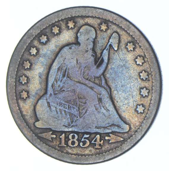 1854-O Seated Liberty Quarter - Arrows