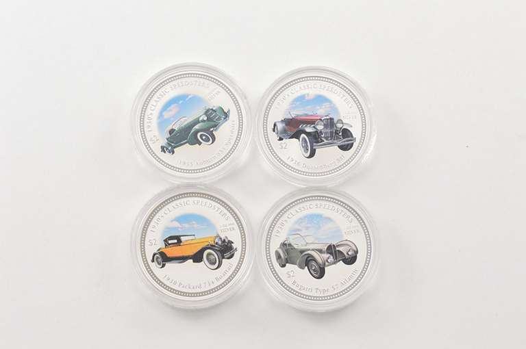 2006 Cook Islands $2 1 Oz Silver Coin - 4 Coin Set - Box & COA