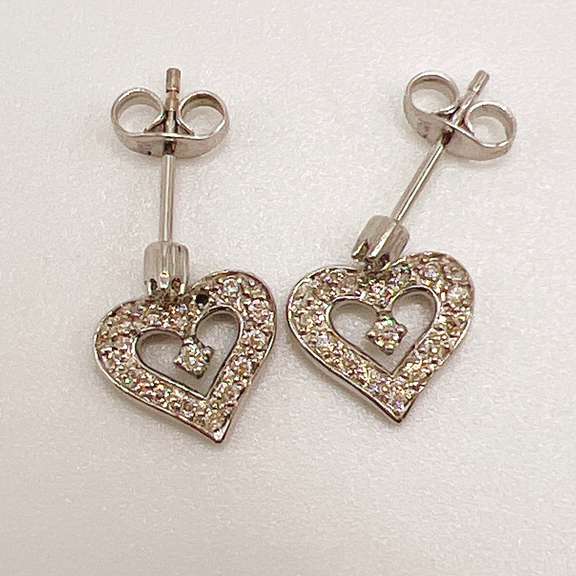14kt White Gold & Diamond Earrings