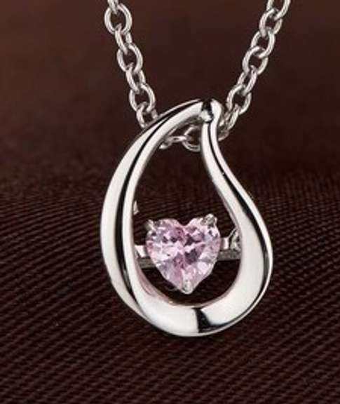 Dancing stone heart of Ocean Pendant