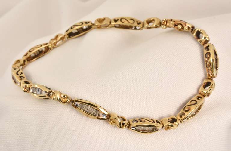 Sweet Daimond Baguette Bracelet