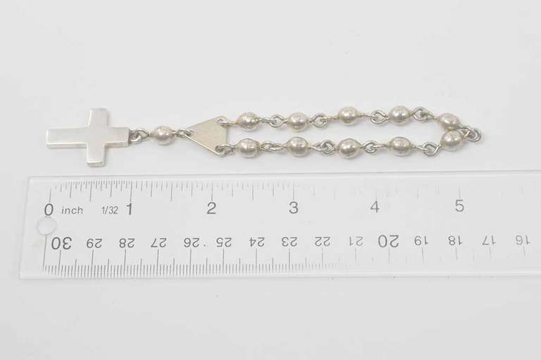 Sterling Silver Handheld Rosary From Mexico.