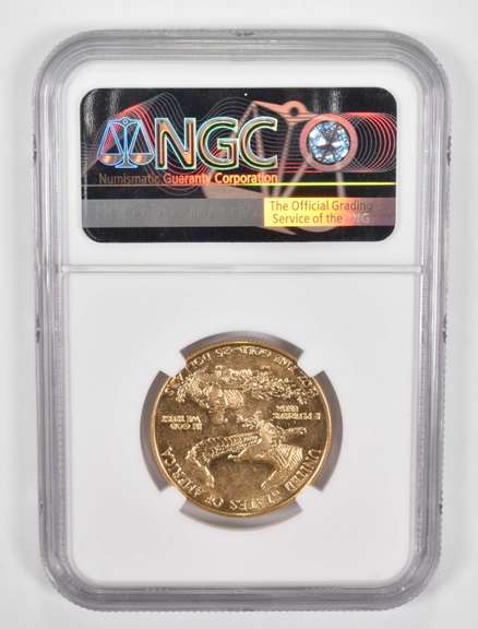AU58 1994 $25 American Gold Eagle - 1/2 Oz. .999 Fine Gold Graded NGC