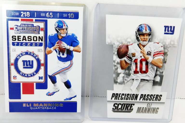 2 Eli Manning Football Cards by Panini