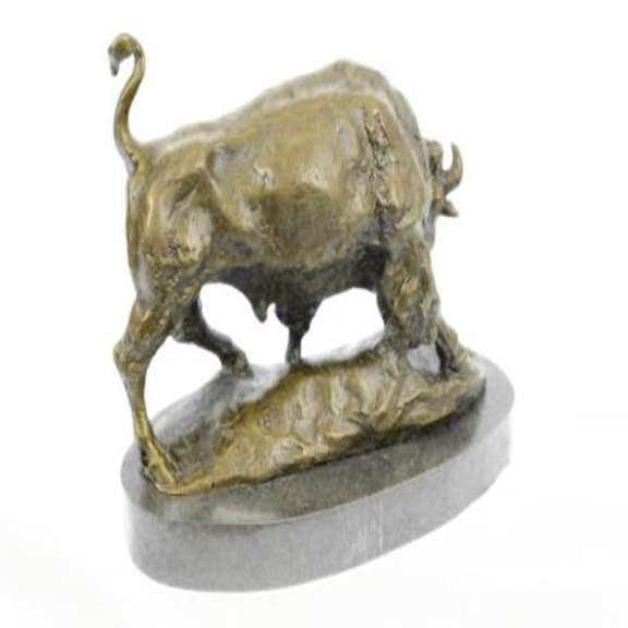 American Buffalo Bull Bronze Sculpture