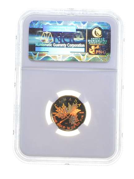 SP69 2001 $10 Canada Gold Maple Leaf - Hologram - Graded NGC