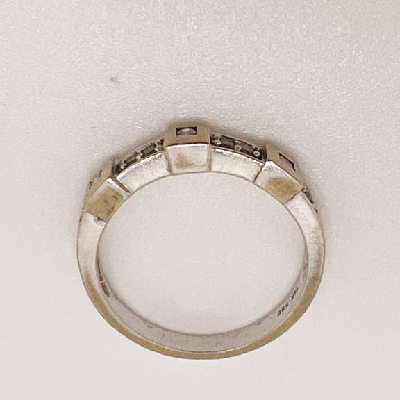 14kt White Gold & Diamond Band Ring