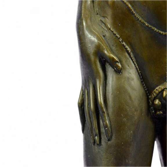 Nude Female Torso title No Man Land Bronze Figurine