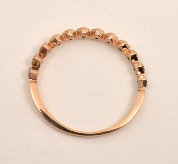 Sweet Thin Rose Gold Diamond Band