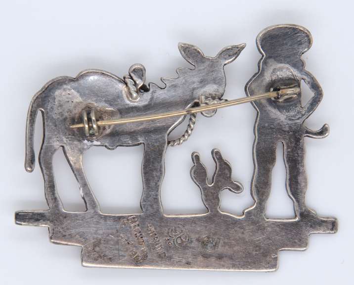 Vintage Sterling Silver Mexico Brooch Pin