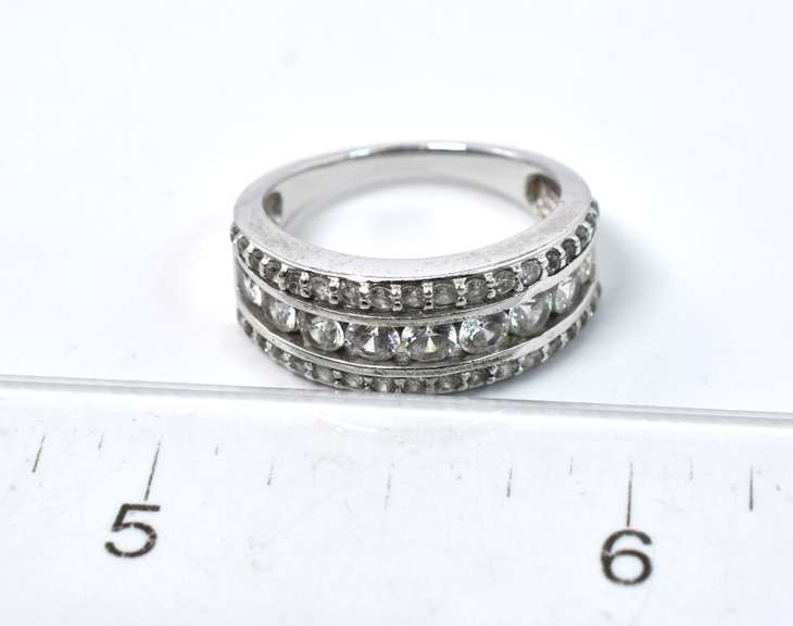 Bright CZ Sterling Silver Ring