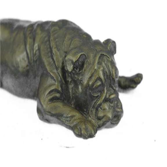 Sweet Little Bulldog Bronze Sculpture