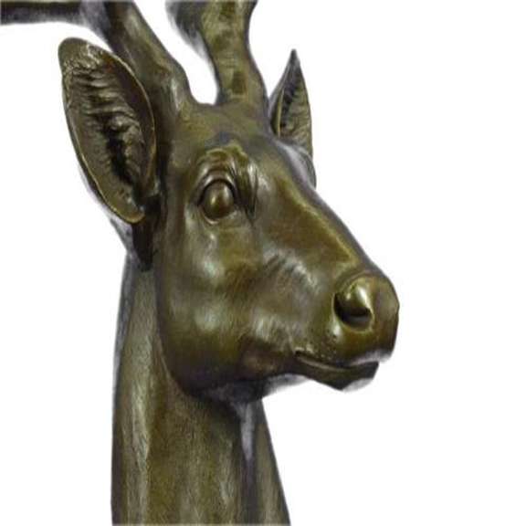 Buck Deer Elk Stag Bronze Sculpture