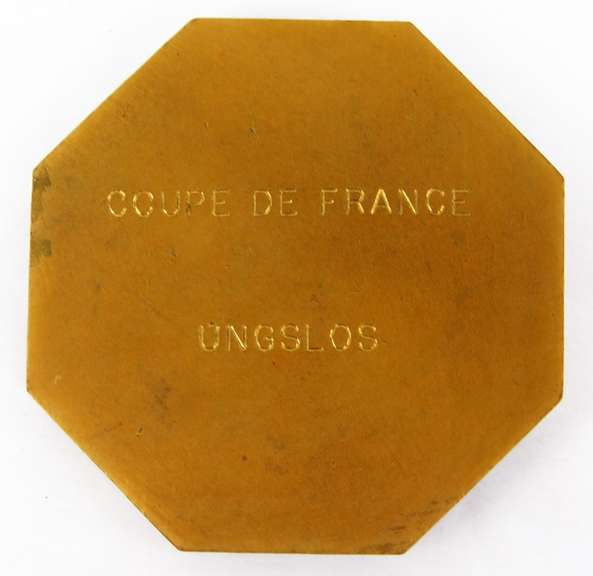 Bronze French Soccer Medal with Box