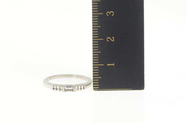 14K White Gold Vintage 1950's NOS Wedding Band Setting Ring