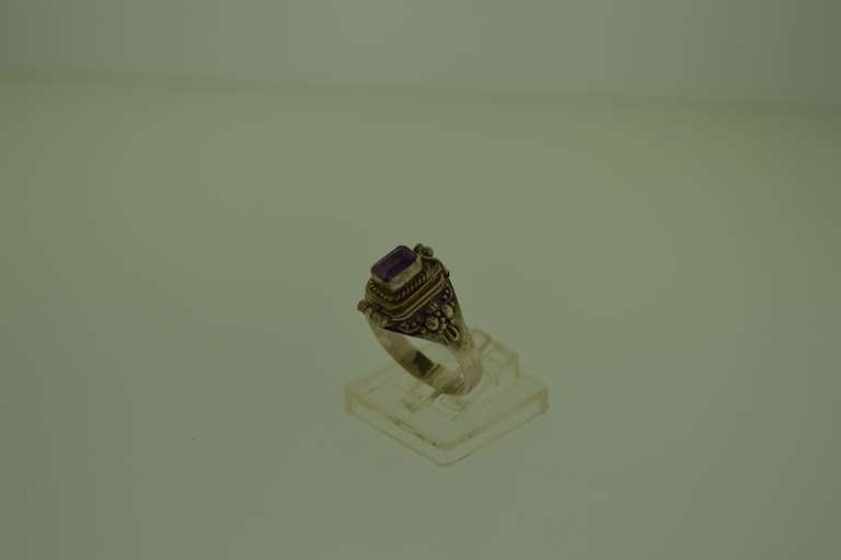 Vintage Sterling Silver Amethyst Ring