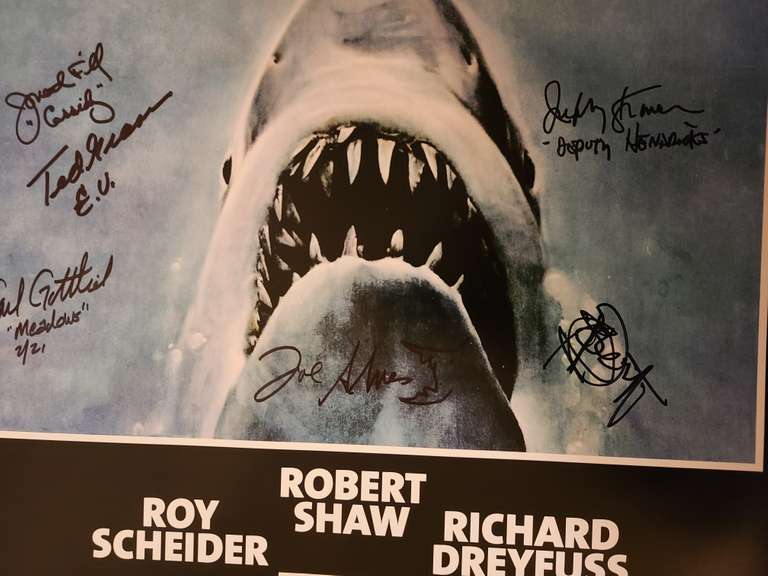 Jaws Cast x10 Autographed Signed 24x36 Poster ACOA Exact Video Proof ACOA