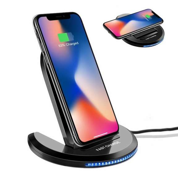 Wireless Charger 10W Qi Fast Charging Pad Stand Holder